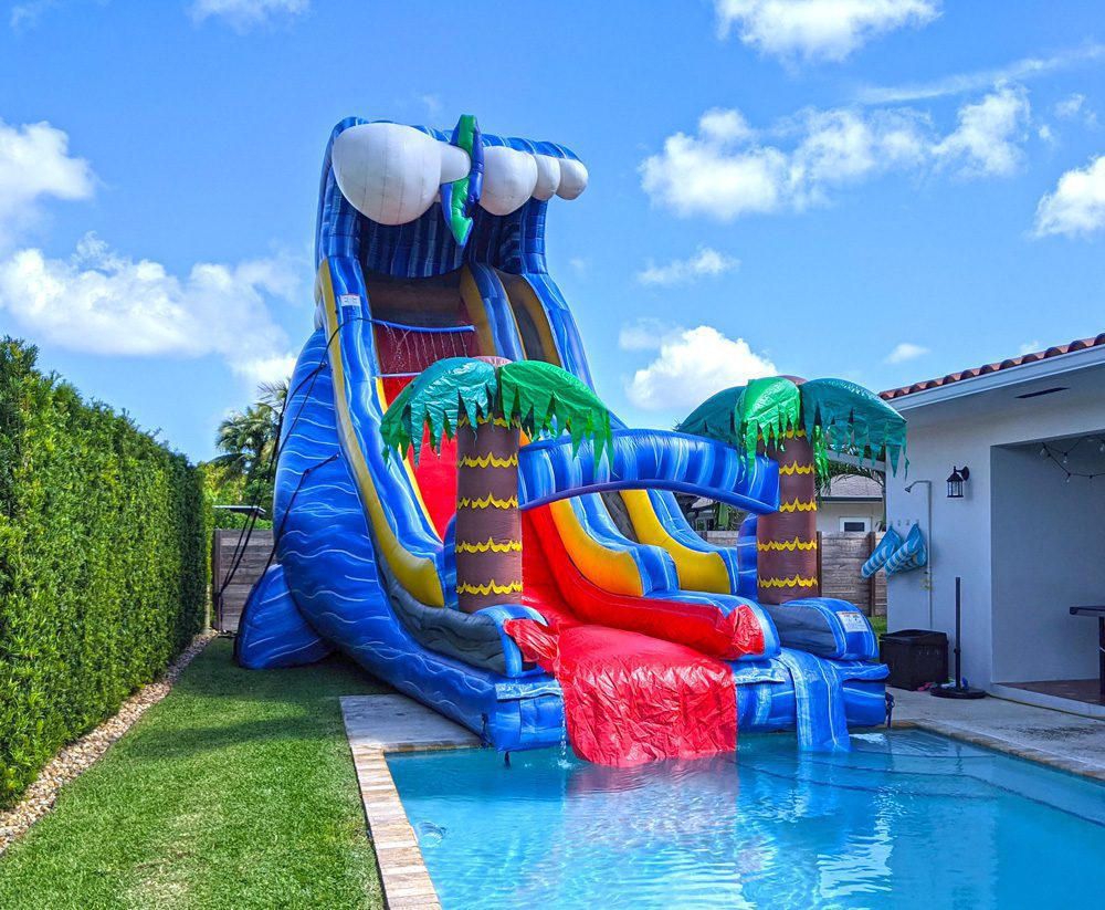 24ft Wild Waves Slide for Pools (S46) – Mom's Party Rental