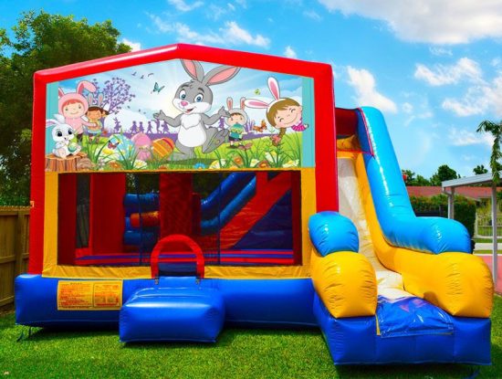 happy easter 7in1 bounce house combo