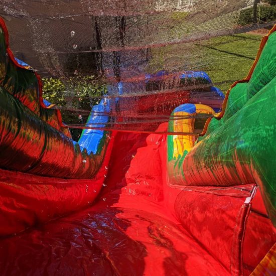 twister waterslide with pool