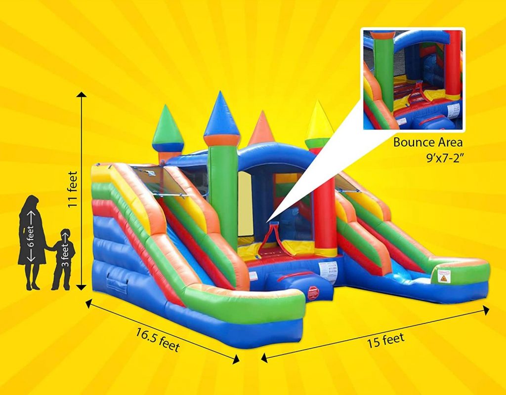 Mini DoubleSlide Bounce House Combo Mom's Party Rental