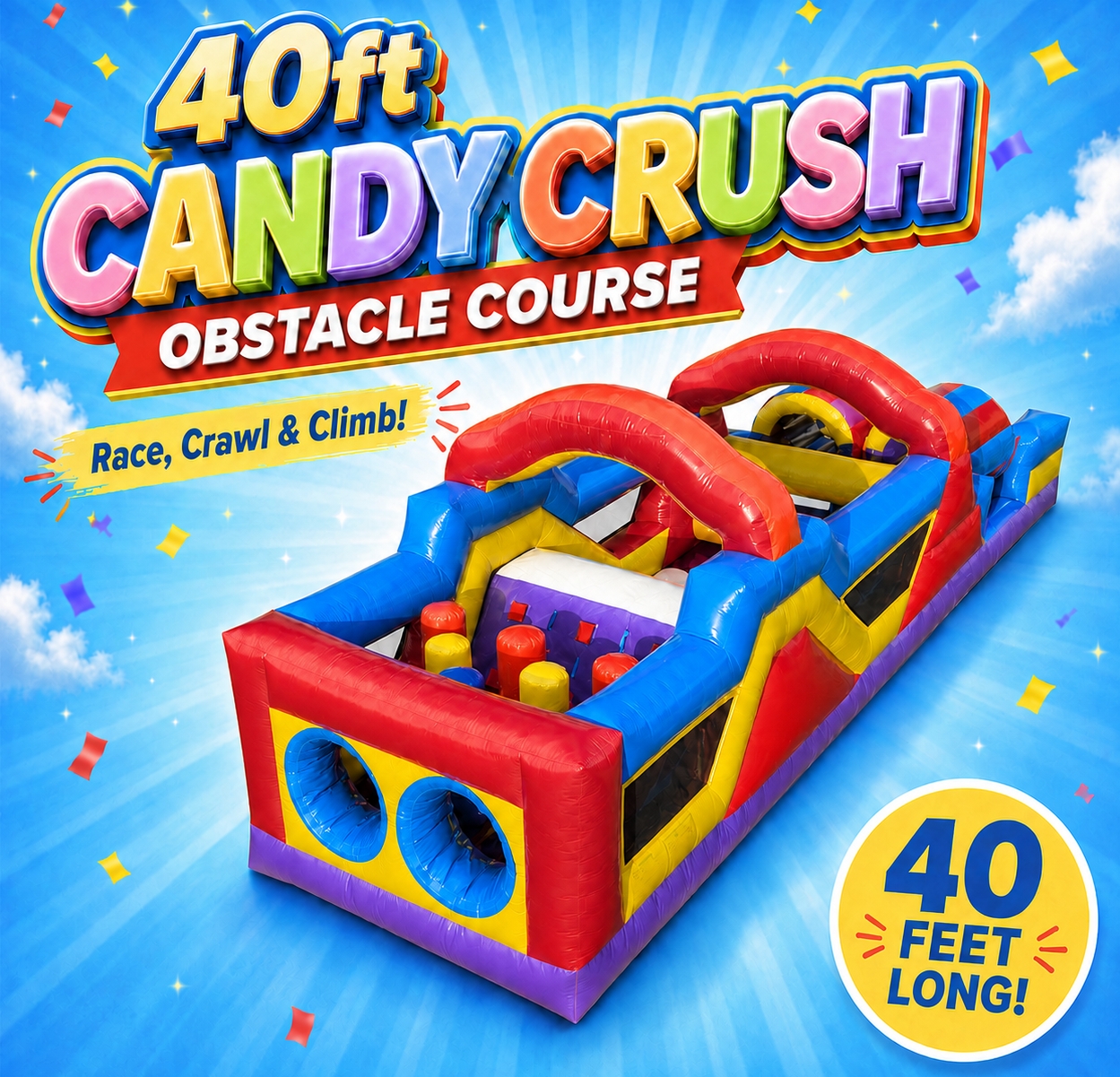 40ft Candy Crush Obstacle Course (#75)