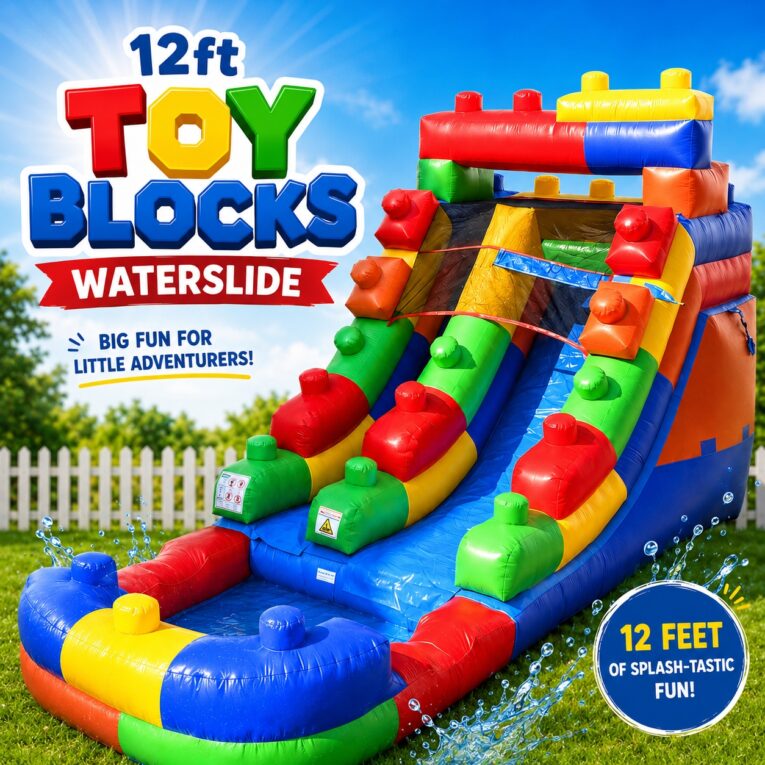12ft Toy Blocks Waterslide (S57)